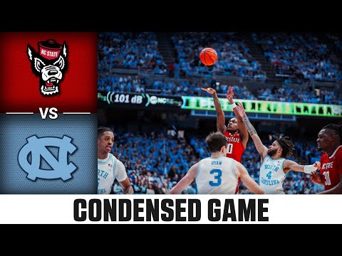 NC State vs. North Carolina Condensed Game | 2023-24 ACC Men's Basketball