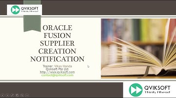 Oracle Fusion Supplier Creation Notification