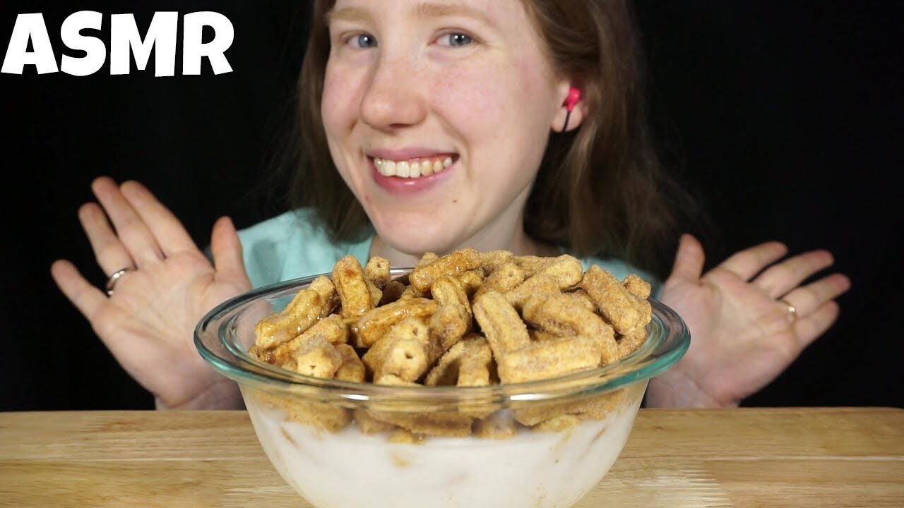 ASMR CHURRO CEREAL MUKBANG (No Talking) EATING SOUNDS