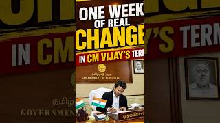One week of Real change | #CMJosephVijay | #TNGovt | #TN | #change | #2026 | #cmo