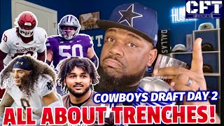 Cowboys Draft Day 2 Reaction! THIS DRAFT IS ALL ABOUT THE TRENCHES! (KNEELAND, BEBE, Liufau)