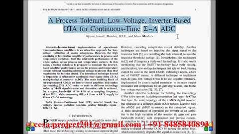 A Process Tolerant Low Voltage Inverter Based OTA for Continuous Time sigma
