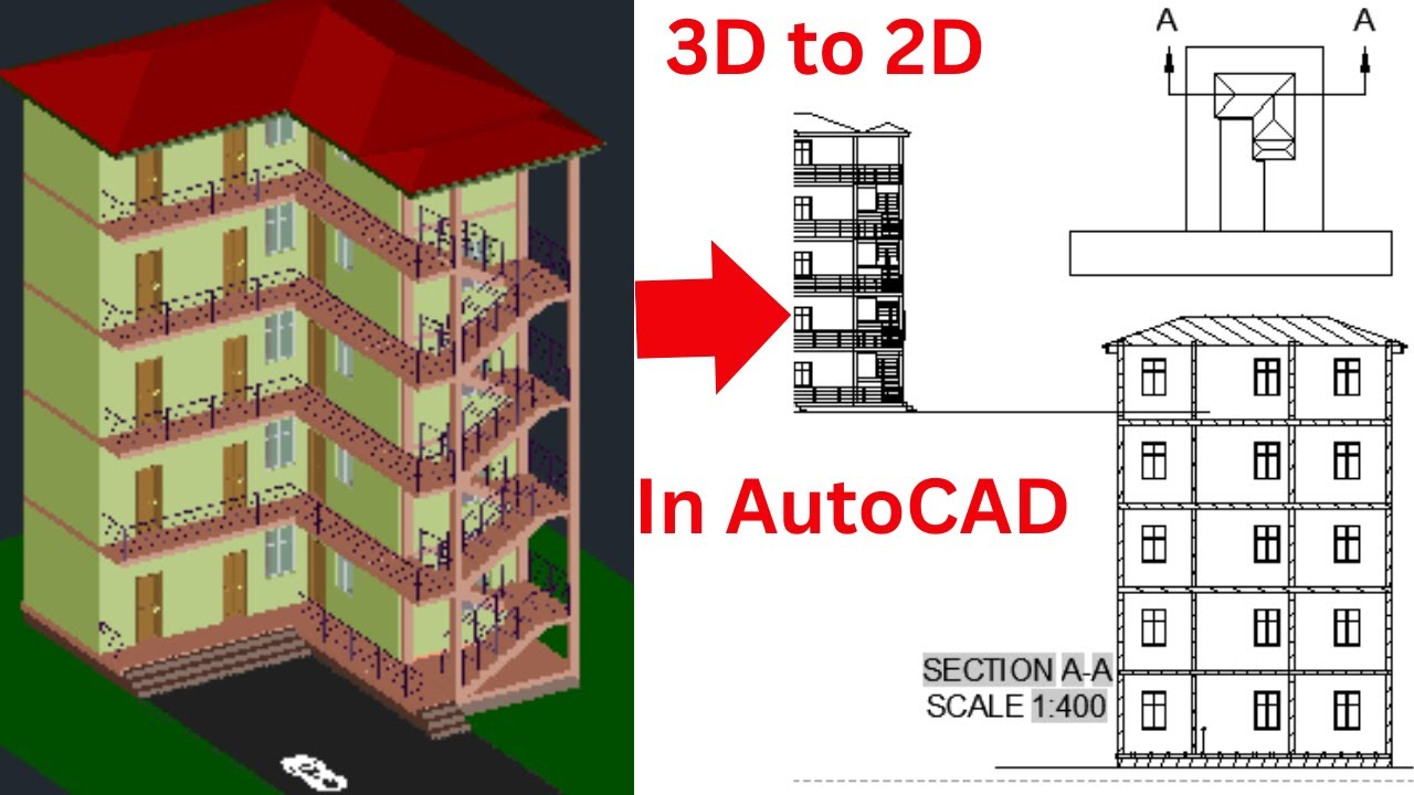 Converting 3D Models to 2D drawings using AutoCAD in one minute - YouTube