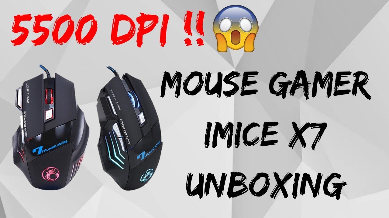 5500 DPI !! IMICE X7 Mouse Gamer Unboxing YouTube