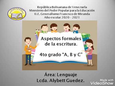 Aspectos Formales de la Escritura. Castellano.Cuarto Grado. Alibeth - YouTube