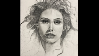 realistic woman face draw