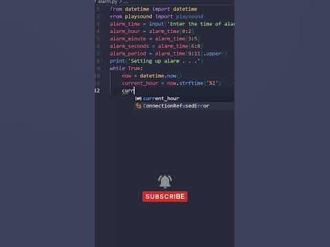 Pyhton Projects | Create an Alarm Clock Python - YouTube