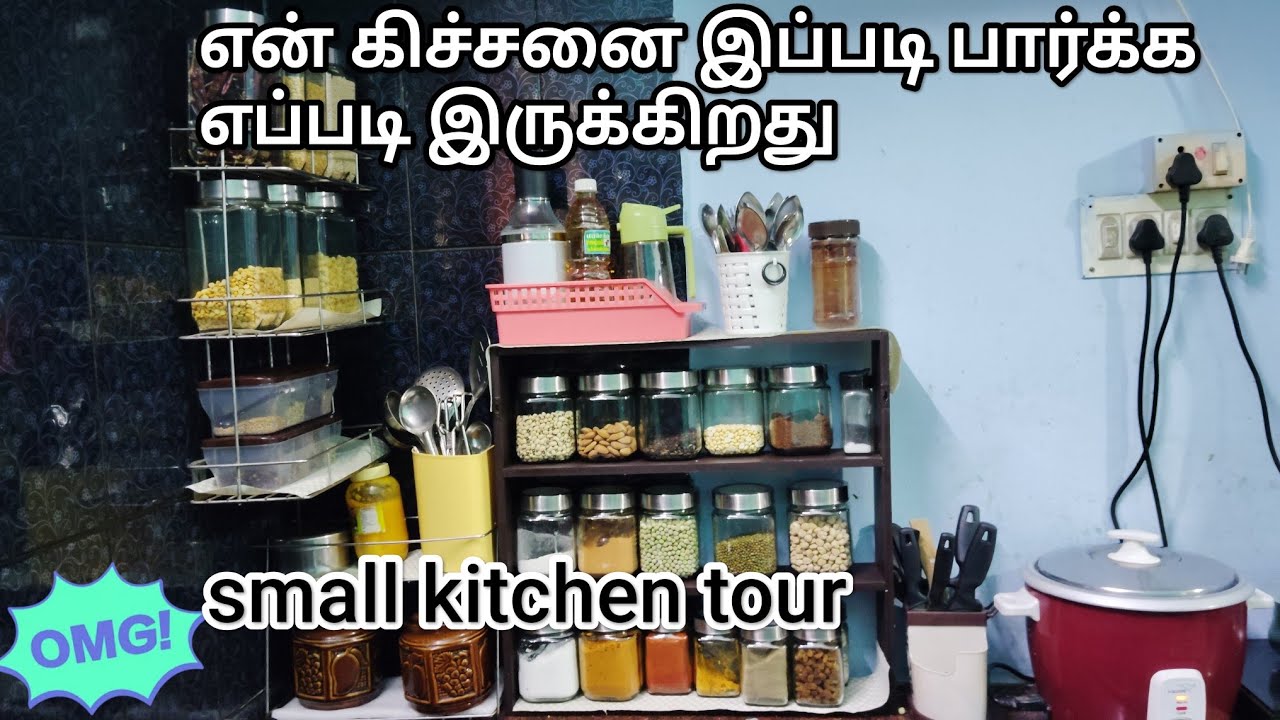  Small kitchen tour☺️| கிச்சனை சுத்தமாக வைத்து கொள்ள இதை பாருங்கள் ☺️| Kitchen non- modular tour 💥