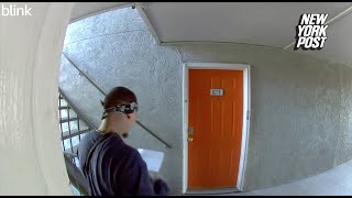 Man shoots through door at wouldbe burglars posing as maintenance workers: video