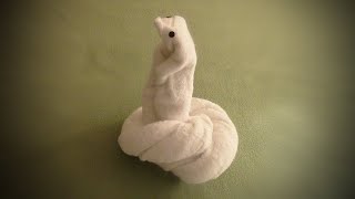 Towel Folding Animal Tutorial | Easy Towel Cobra | Towel Art | Housekeeping Towel Folding Designs |