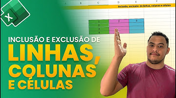 COMO INCLUIR E EXCLUIR LINHAS, COLUNAS E CÉLULAS NA PLANILHA
