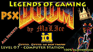 PSX Doom (GZDoom) 100% Walkthrough - Map 07 Computer Station