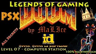 PSX Doom (GZDoom) 100% Walkthrough - Map 07 Computer Station