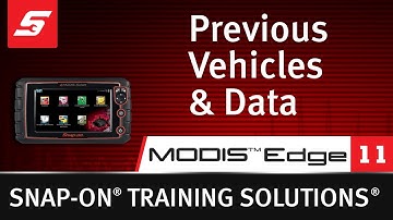 Previous Vehicles & Saved Data: MODIS™ Edge (Pt. 11/13) | Snap-on Training Solutions®