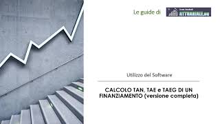 utilizzo del software : Calcolo TAN e TAEG di un finanziamento (versione completa) screenshot 2