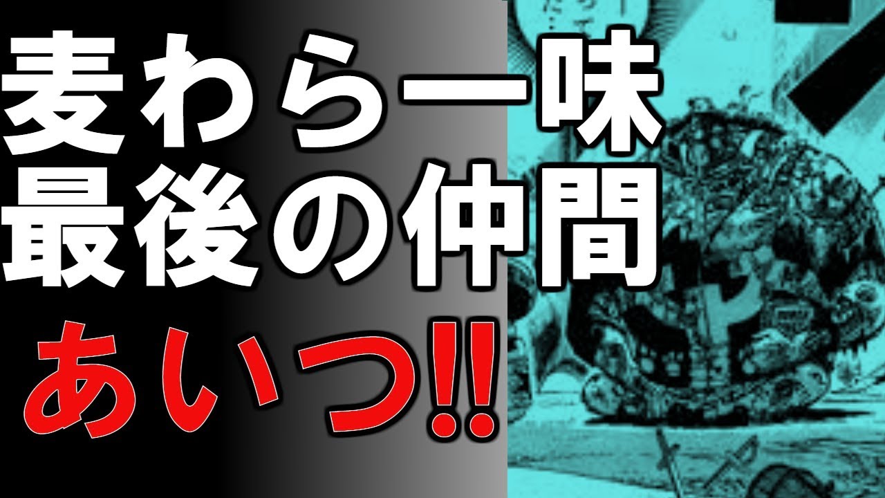 ワンピース 麦わら一味 最後の仲間が意外なあいつだった 考察 1810 Youtube