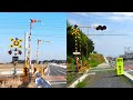 【踏切】屈折式遮断かんが短い踏切から長い踏切まで集めてみた (Railroad crossing in Japan)