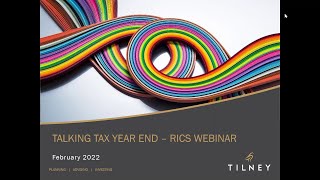 RICS webinar Talking Tax Year End
