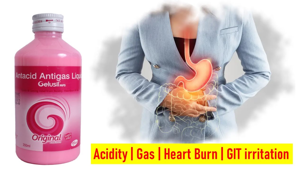 Gelusil Antacid + Anti Gas Liquid Antacid जेलुसिल काम कैसे करता है