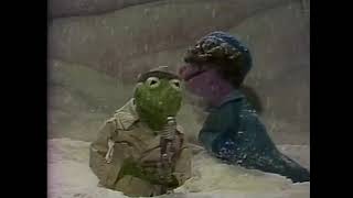 Sesame Street - News Flash - Man in snowstorm (3 parts skit, final airing with sound effects)