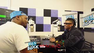 Lucky Daye (@luckydaye9925 ) talks new single Hericane on 102-5 The Block w/ @LIVEWITHACE .