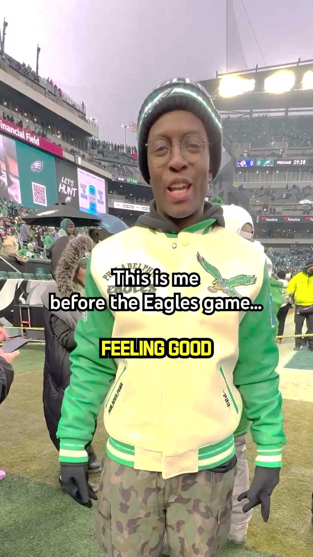 This is me before the Eagles game... @Breland