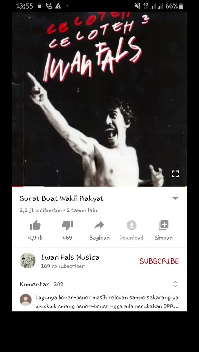 FIRST VIDEO IWAN FALS -SURAT BUAT WAKIL RAKYAT-   STORY WA 30 DETIK