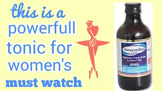 Hindi|this is a powerfull tonic for women's|Amycordial syrp