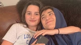 Annie LeBlanc Cuddling With Asher Angel on the Couch | FOOTAGE