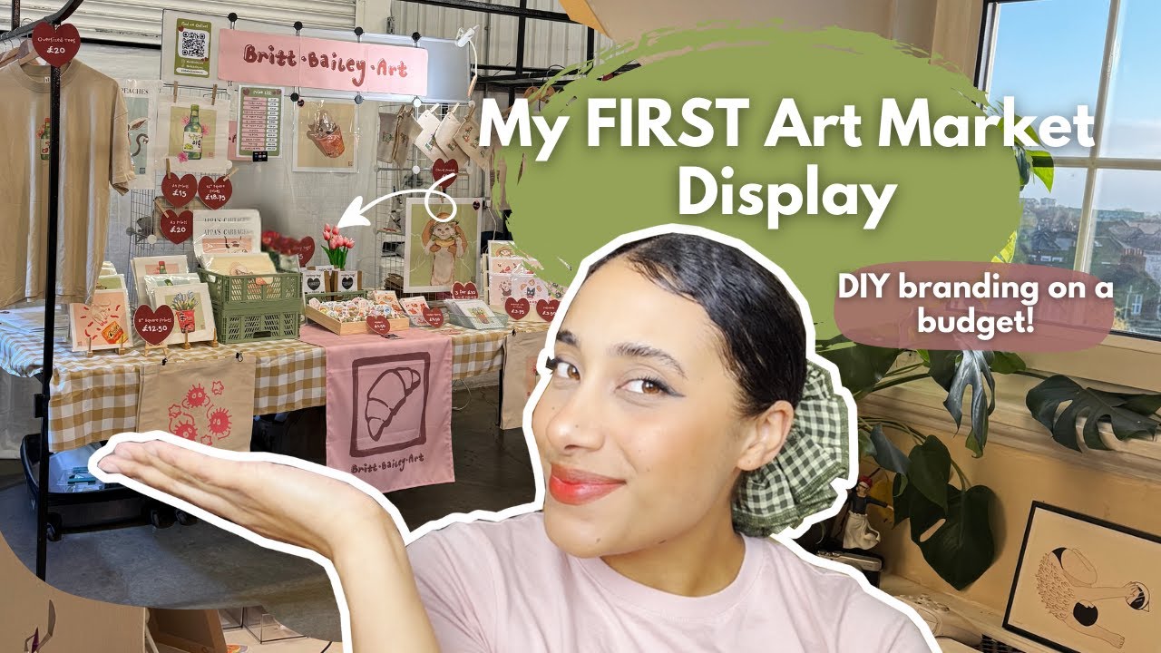 My First Art Market Setup (Branding + Table Display Tips) | Britt Bailey Art