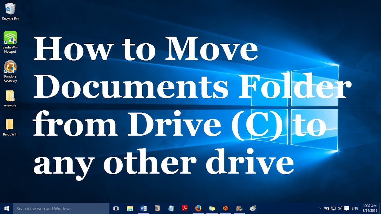 How to move "Documents" folder to another drive in Windows ...