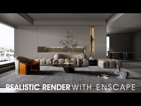 How to make a REALISTIC render interior in sketchup and enscape