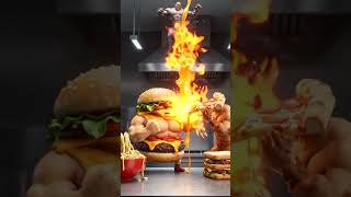 🍔 Burger vs Pizza EPIC War 🍕🔥 | Fast Food War Universe #shorts