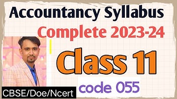 accountancy syllabus class 11 2023-24 / class 11 accountancy syllabus 2023 24 / term1,2 / doe