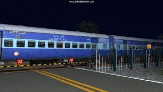Railway Crossing Indian Train - Night view | Train Simulator 2021 |