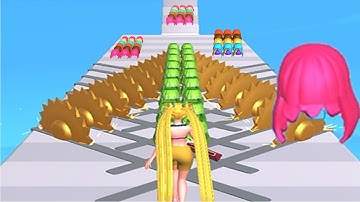 Hair Challenge 💕🌈👸 New Update Game Max  Levels (Gameplay Walkthrough Level 66-70)