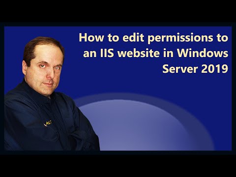 How to edit permissions to an IIS website in Windows Server 2019