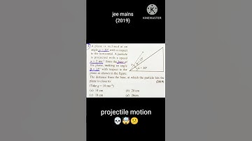 jee mains 2019 projectile motion problem solved 👍 #jee #mains #physics #projectilemotion