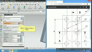 Information Seimens | NX | practice drawing 4 | creating gear pump body Guide