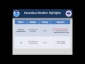 Hazardous Weather Briefing for Tuesday May 13th, 2014