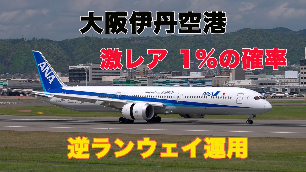 えみた（お急ぎ） 激レア 1%の確率 逆ラン 大阪伊丹空港 (ITAMI) 離着陸 P1 04 20