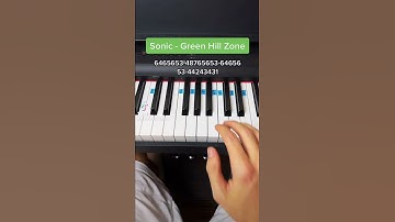 Sonic The Hedgehog - Green Hill Zone easy piano tutorial