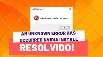 Nvidia "an unknown error has occurred" Problema Resolvido / Problem Solved