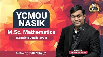 Yashwantrao Chavan Maharashtra Open University (YCMOU) Nasik M.Sc. Mathematics Complete Details-2024
