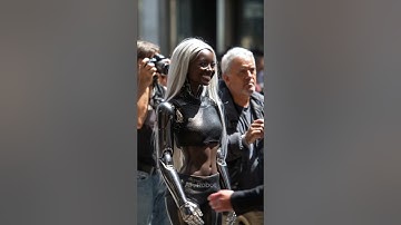 beautiful black humanoid robot. #shorts #robot #humanoidrobot #aiart #airobot #futuretech