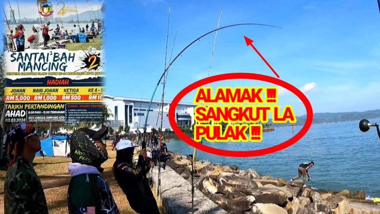 PERTANDINGAN MEMANCING PANTAI TANJUNG LIPAT ANJURAN MAJLIS BANDARAYA KOTA KINABALU
