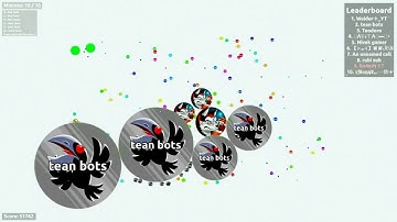 100000 BOTS HACK?! Agario Gameplay on Raga Server! Popsplit//Tricksplit// Teaming with bot!  #2