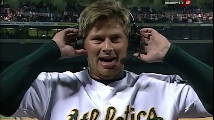 A’s get 20th straight win | Hatteberg full at bat + post game interview