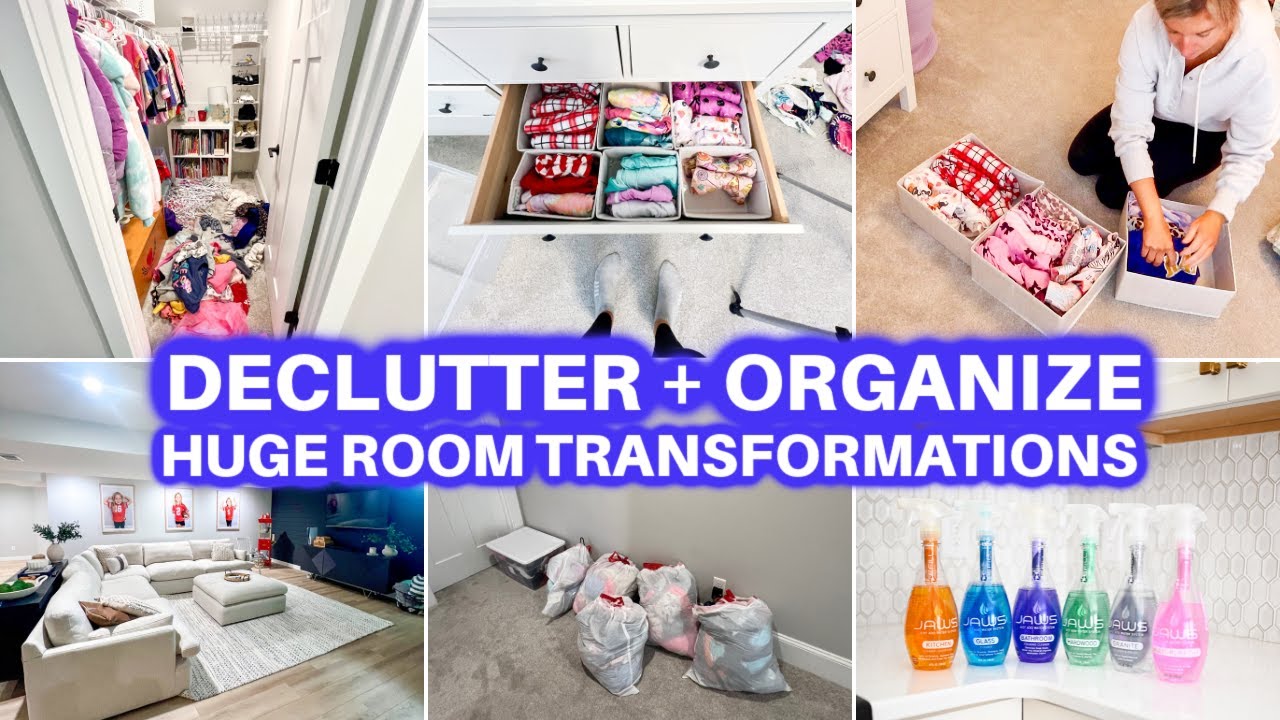 ROOM DECLUTTER + ORGANIZE + CLEAN WITH ME | CLEANING MOTIVATION |CLOSET ...