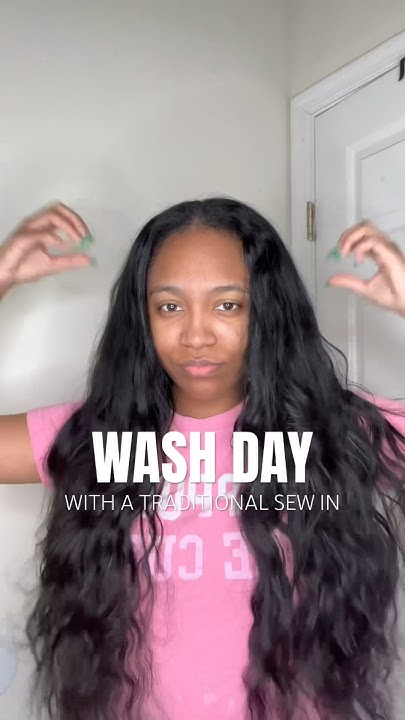  Wash Day with my traditional sew in🧡www.shopasanithe.com#rawhair # ...